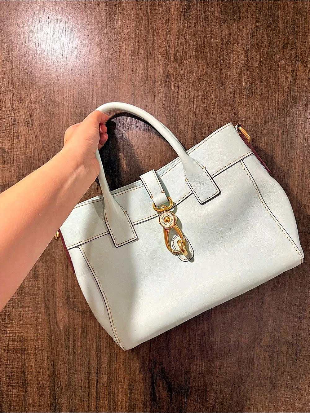 Dooney & Bourke Florentine Leather Zip Top Handle Tote